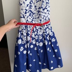Strapless floral dress